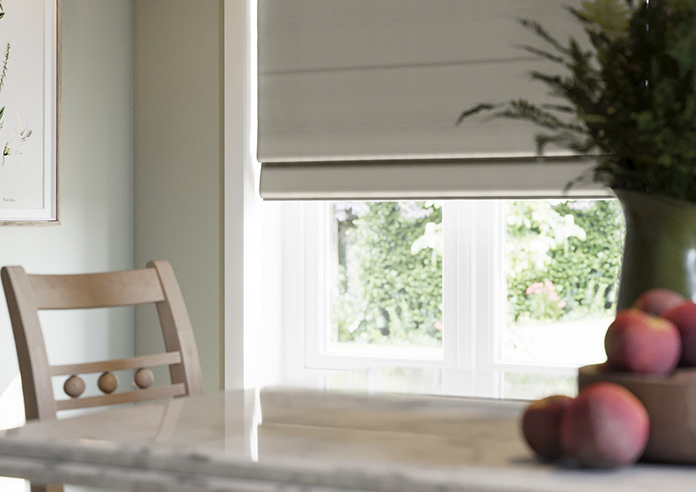 Shima Faux Silk, Pewter - Roman Blind - Image 5